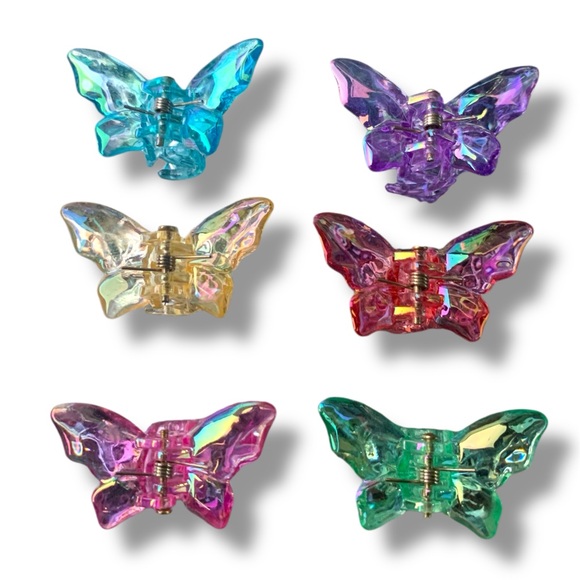 Colorful Butterfly Mini Hair Claw Clips Set Girls Hair Accessories - Picture 1 of 2